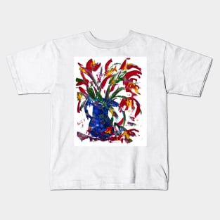 Flowers in Vase - Acrylic Kids T-Shirt